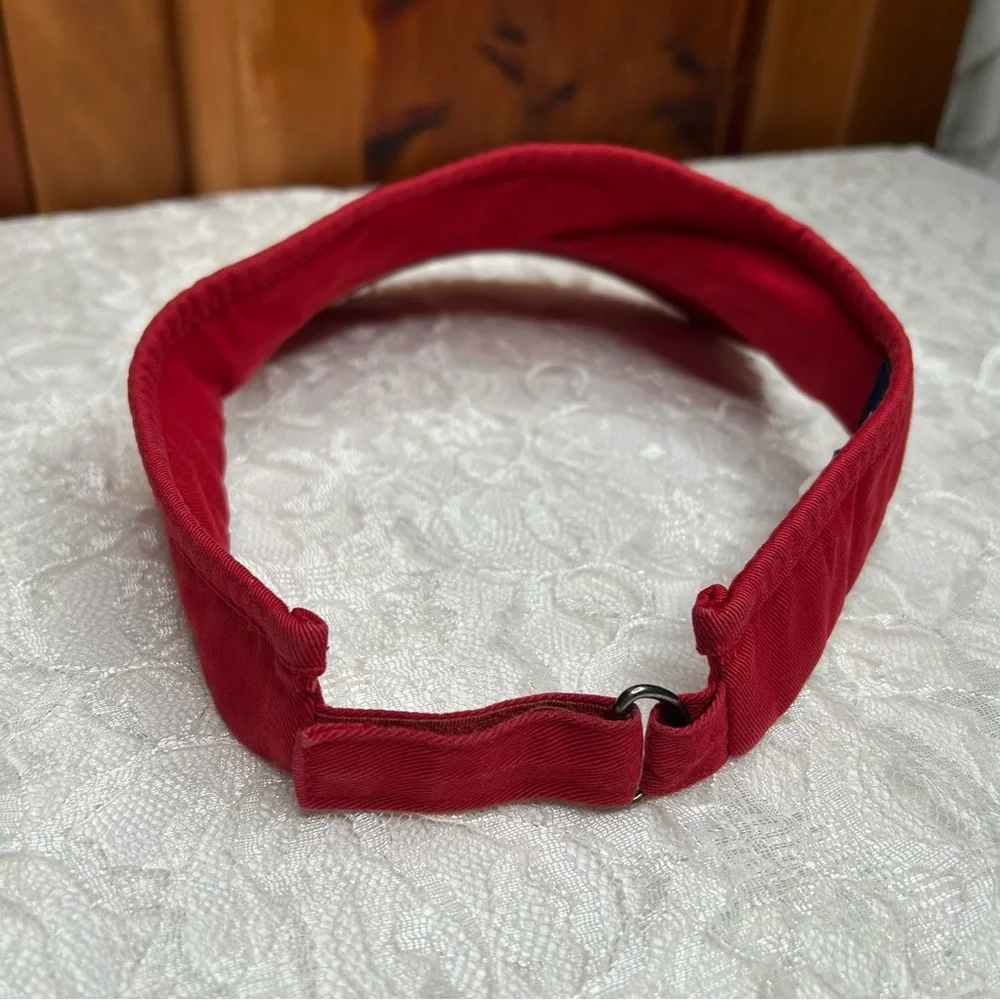 GAP Vintage Kids Red Sun Visor Cap GAP Logo Adjustable Unisex Coastal Beachy Y2K